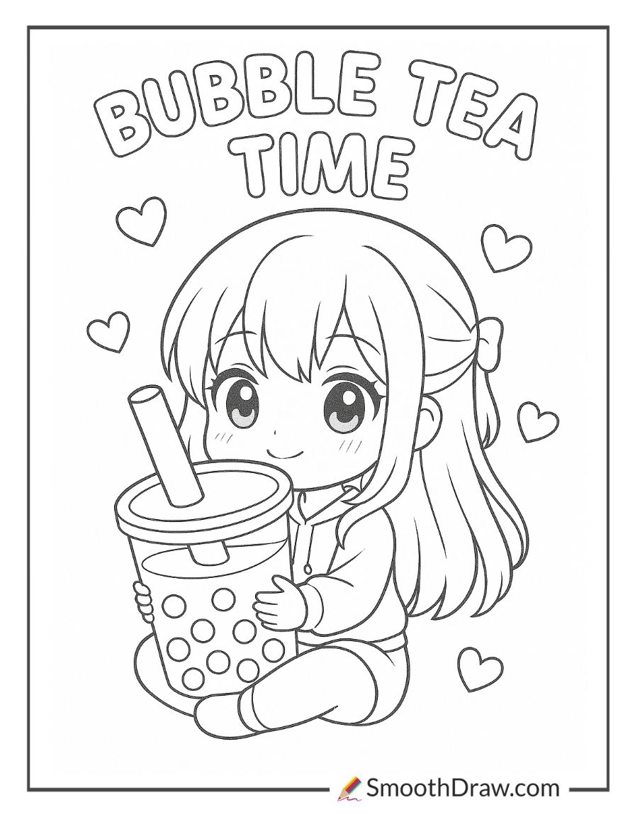 anime coloring pages chibi