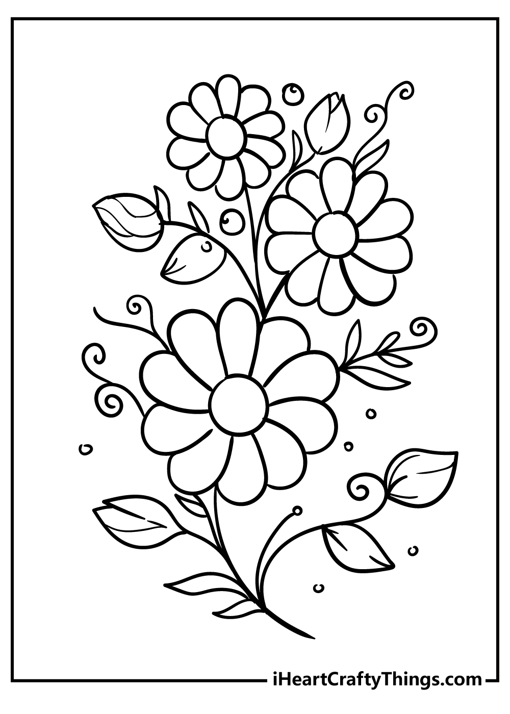 coloring pages of flowers for preschool