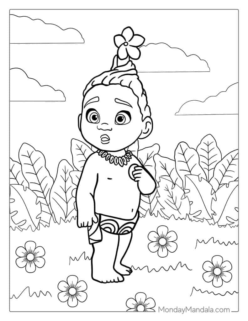 moana coloring pages