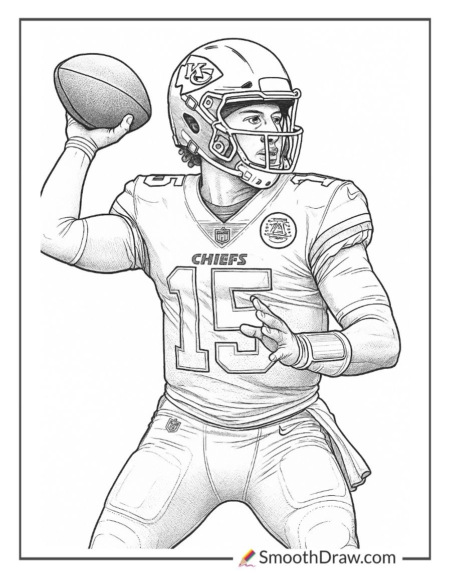 54 Kansas City Chiefs Coloring Pages Smooth Draw