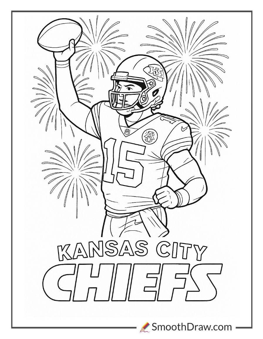 54 Kansas City Chiefs Coloring Pages Smooth Draw