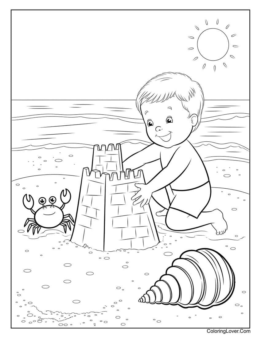 beach coloring pages