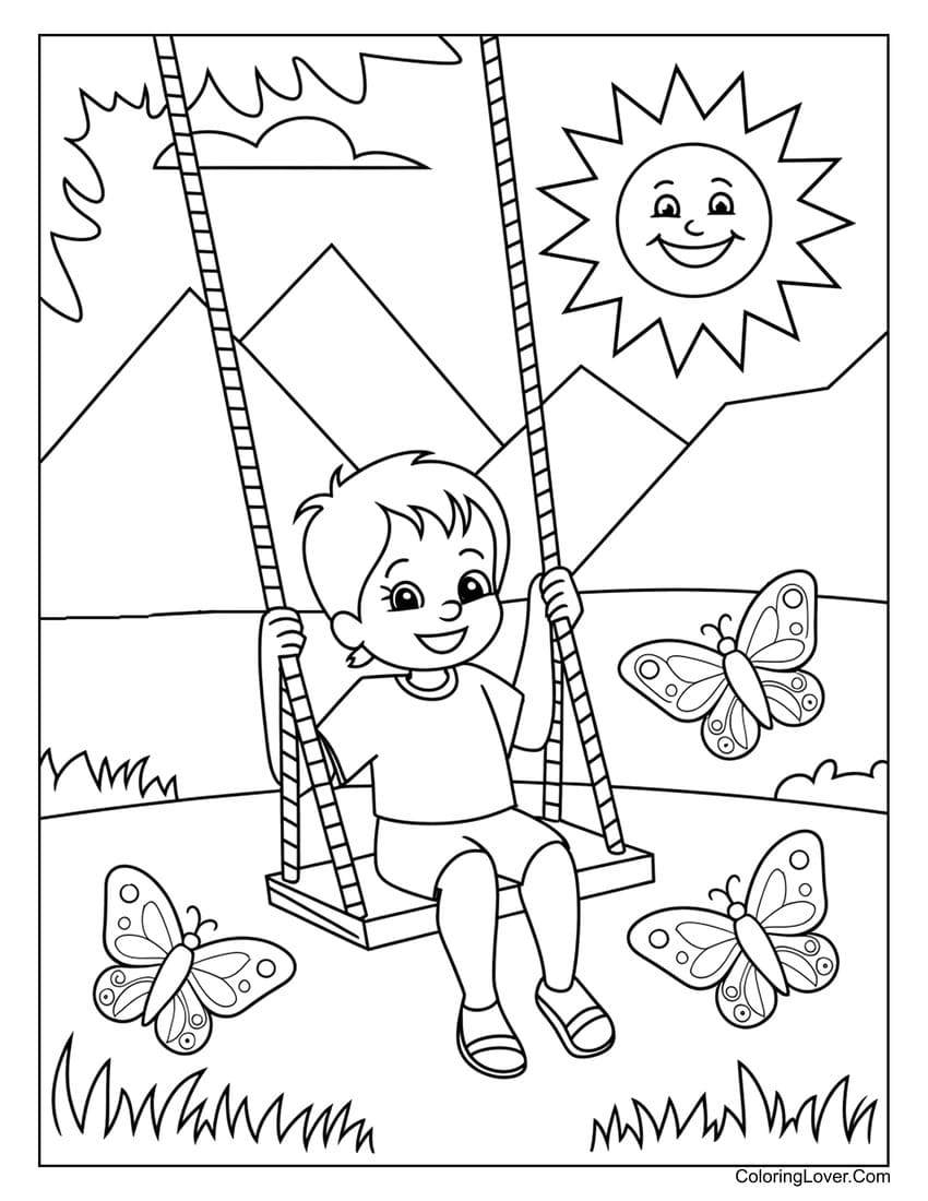 free summer coloring pages for preschoolers