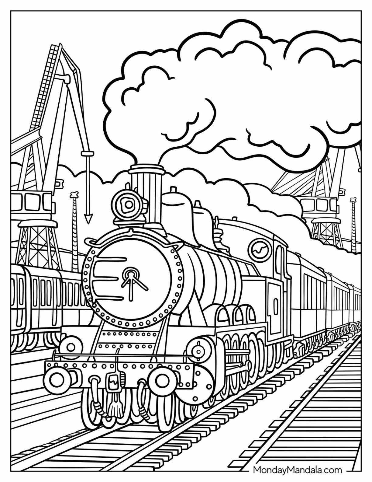 train coloring pages