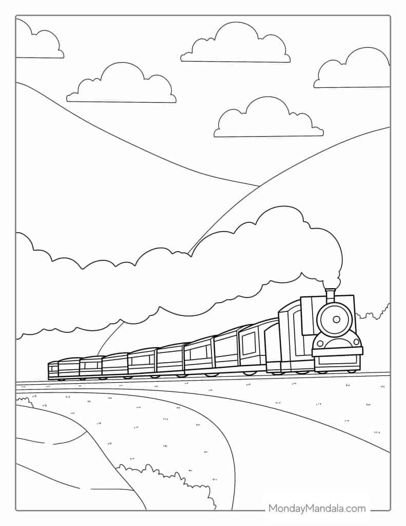 54 Train Coloring Pages Free PDF Printables 