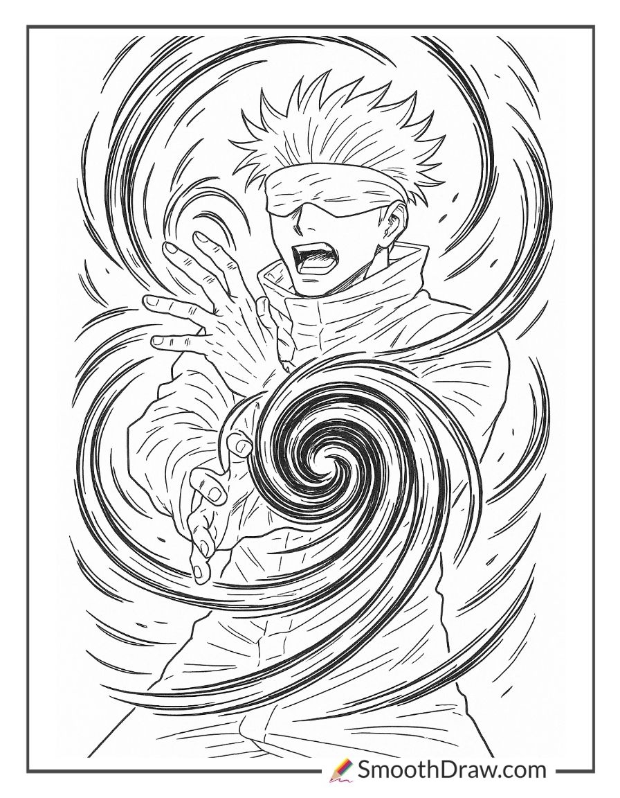 gojo coloring pages