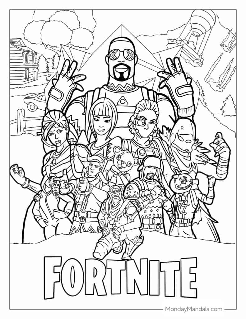 58 Fortnite Coloring Pages Free PDF Printables