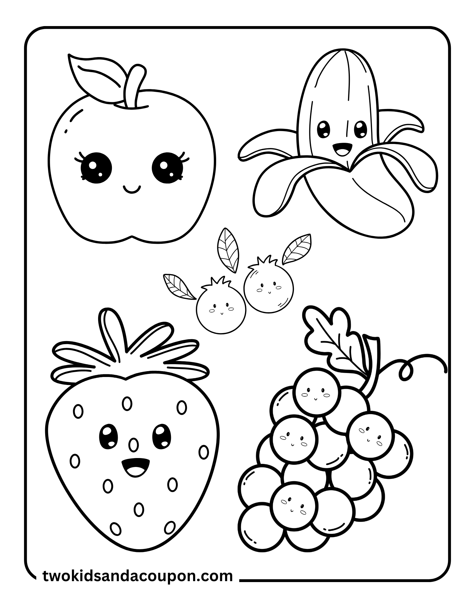 fruit coloring pages