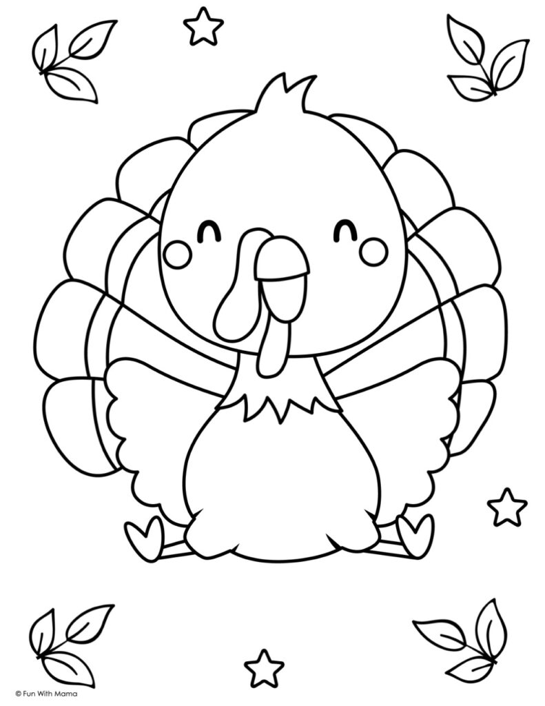 6 Free Turkey Coloring Pages Fun With Mama