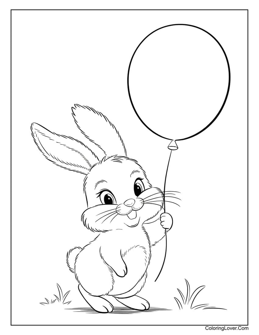 bunny rabbit coloring pages