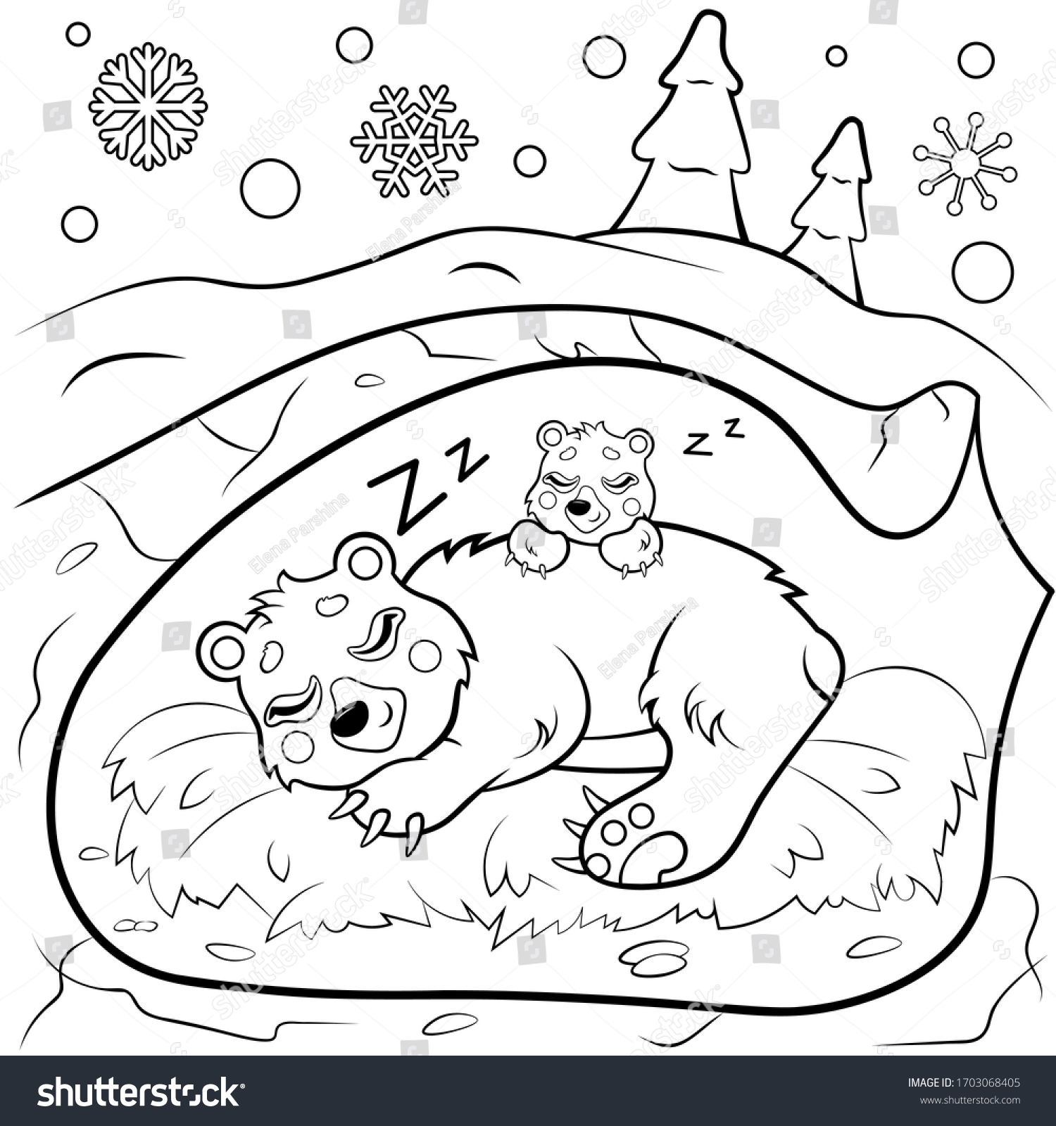 60 Hibernation Animals Coloring Book Stock Vectors And Vector Art Shutterstock
