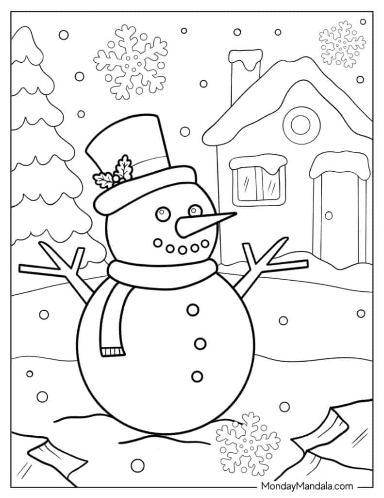 winter preschool coloring pages
