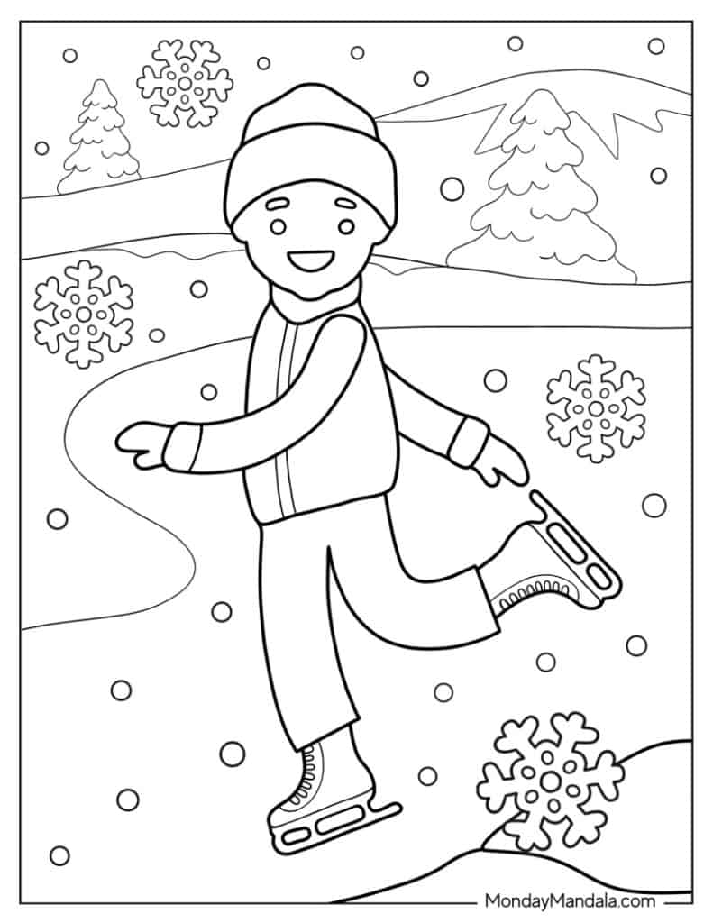 winter coloring pages for preschoolers