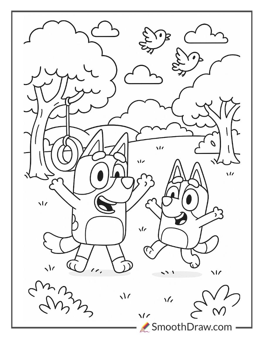 bluey and bingo coloring pages