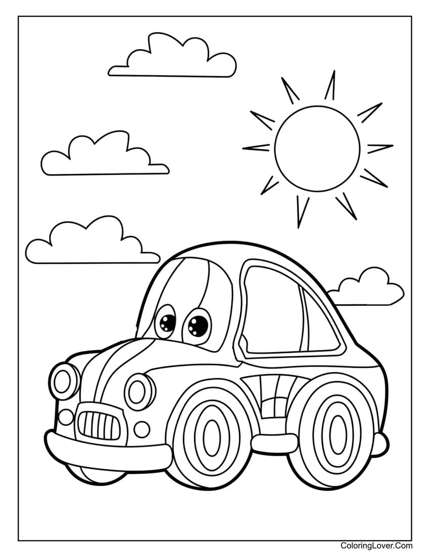 63 Car Coloring Pages Free Printables For All Ages 