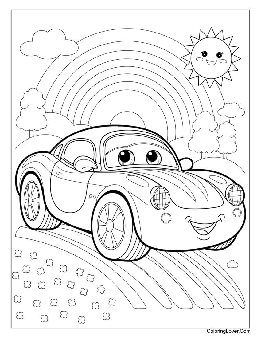 63 Car Coloring Pages Free Printables For All Ages 