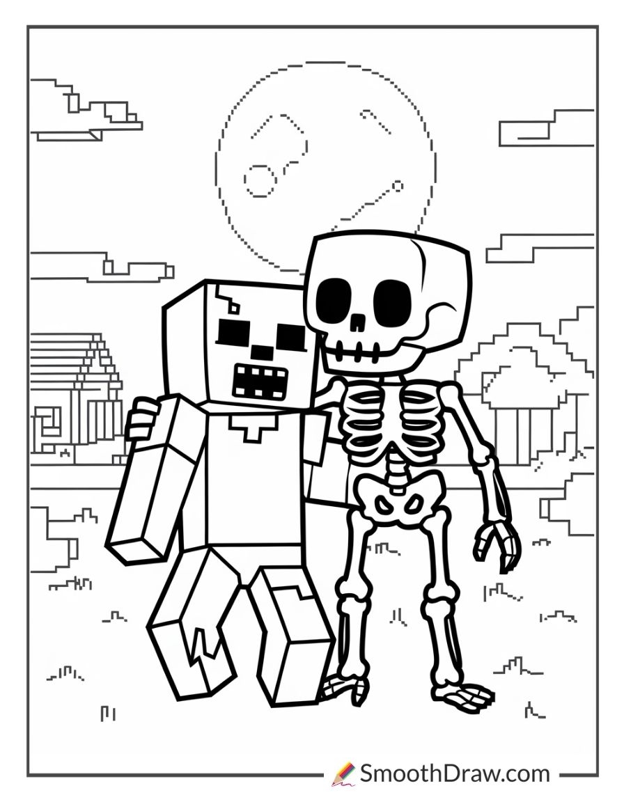 free minecraft coloring pages