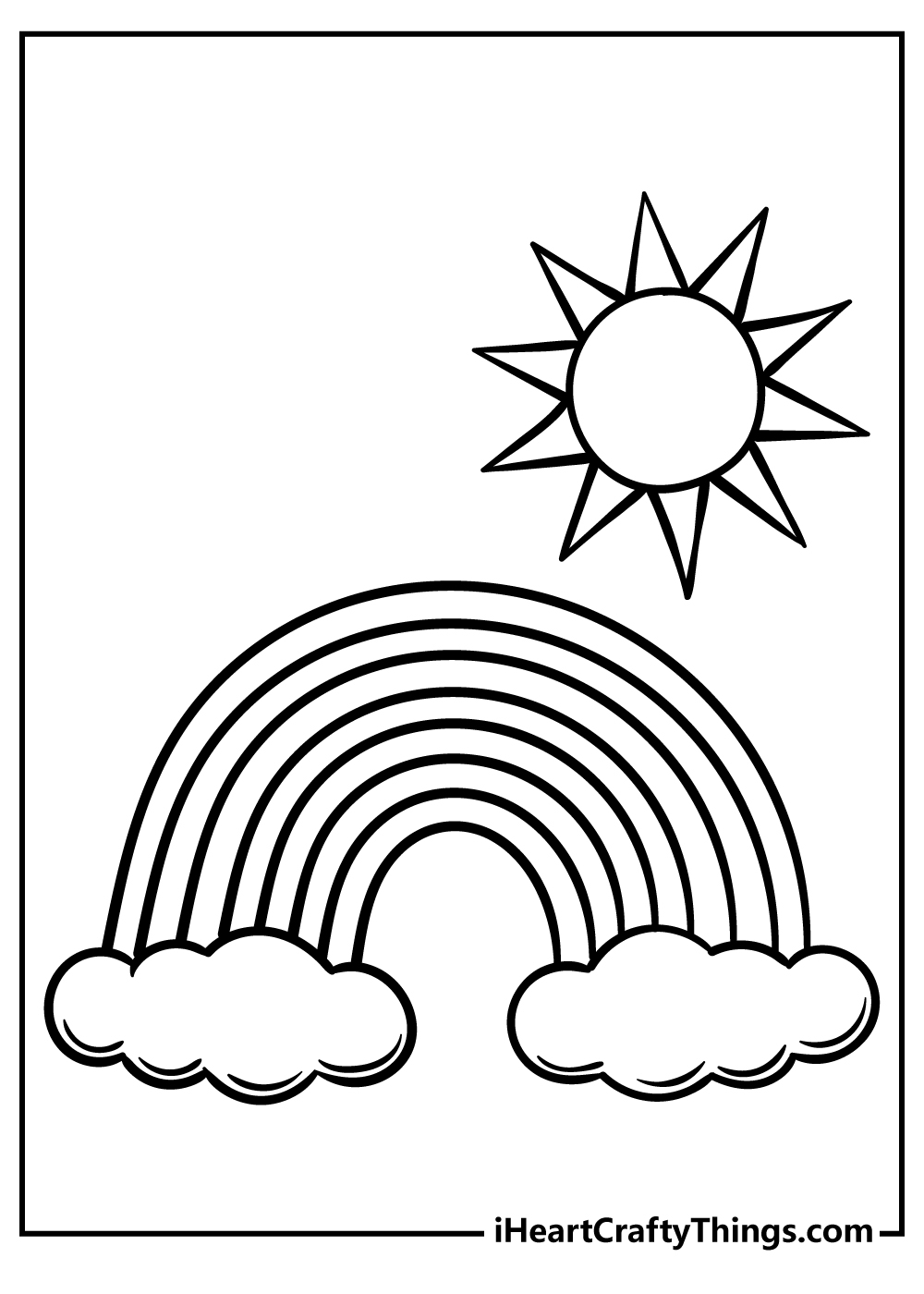 preschool rainbow coloring pages