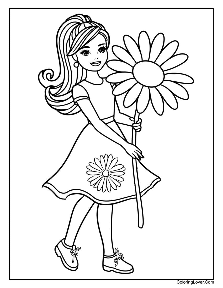 barbie coloring pages free