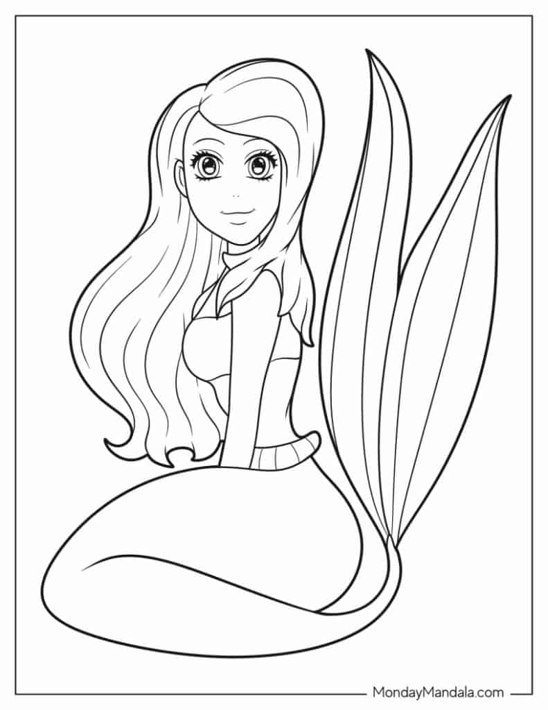 67 Mermaid Coloring Pages Free PDF Printables 