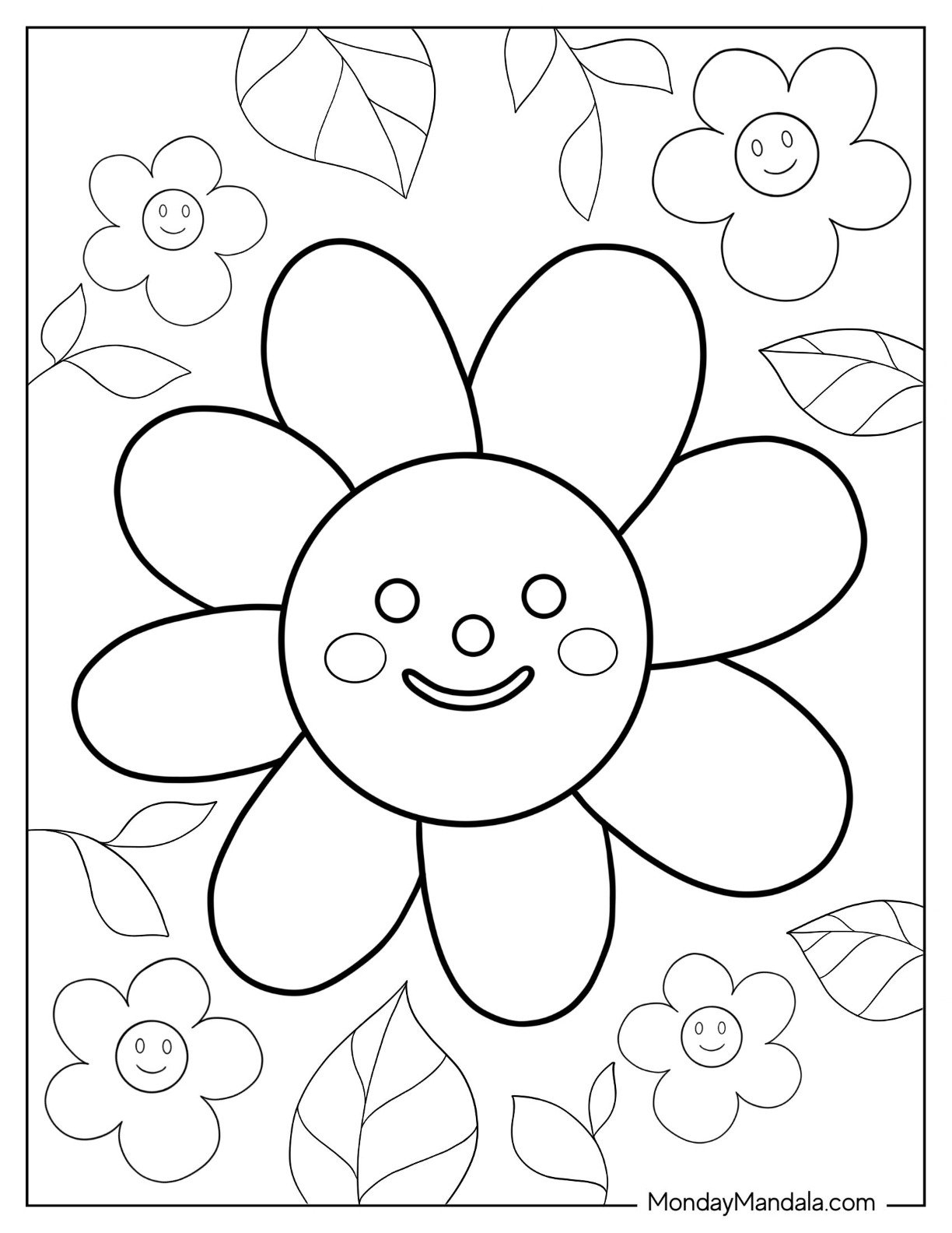 68 Flower Coloring Pages Free PDF Printables 