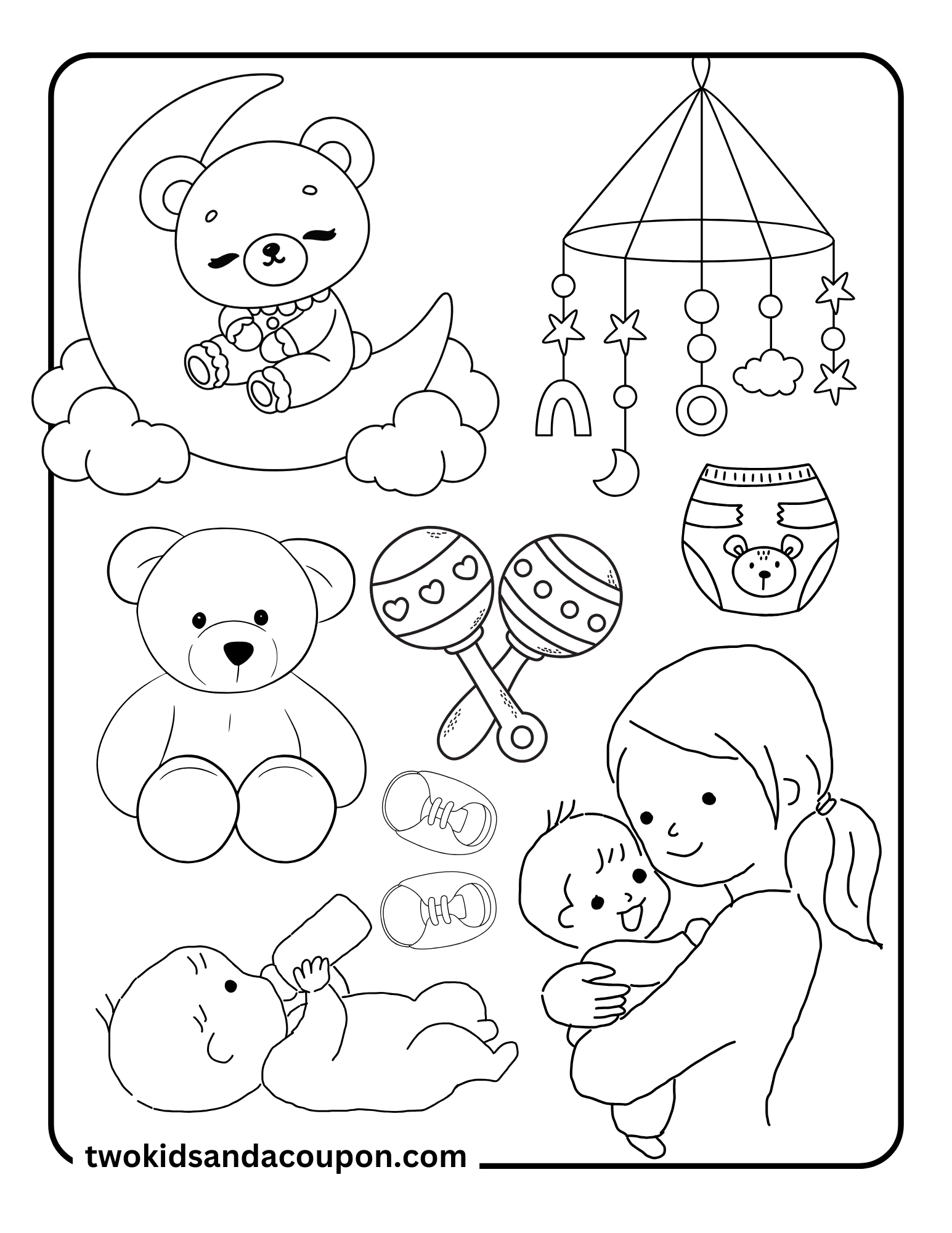 7 Free Printable Baby Coloring Pages