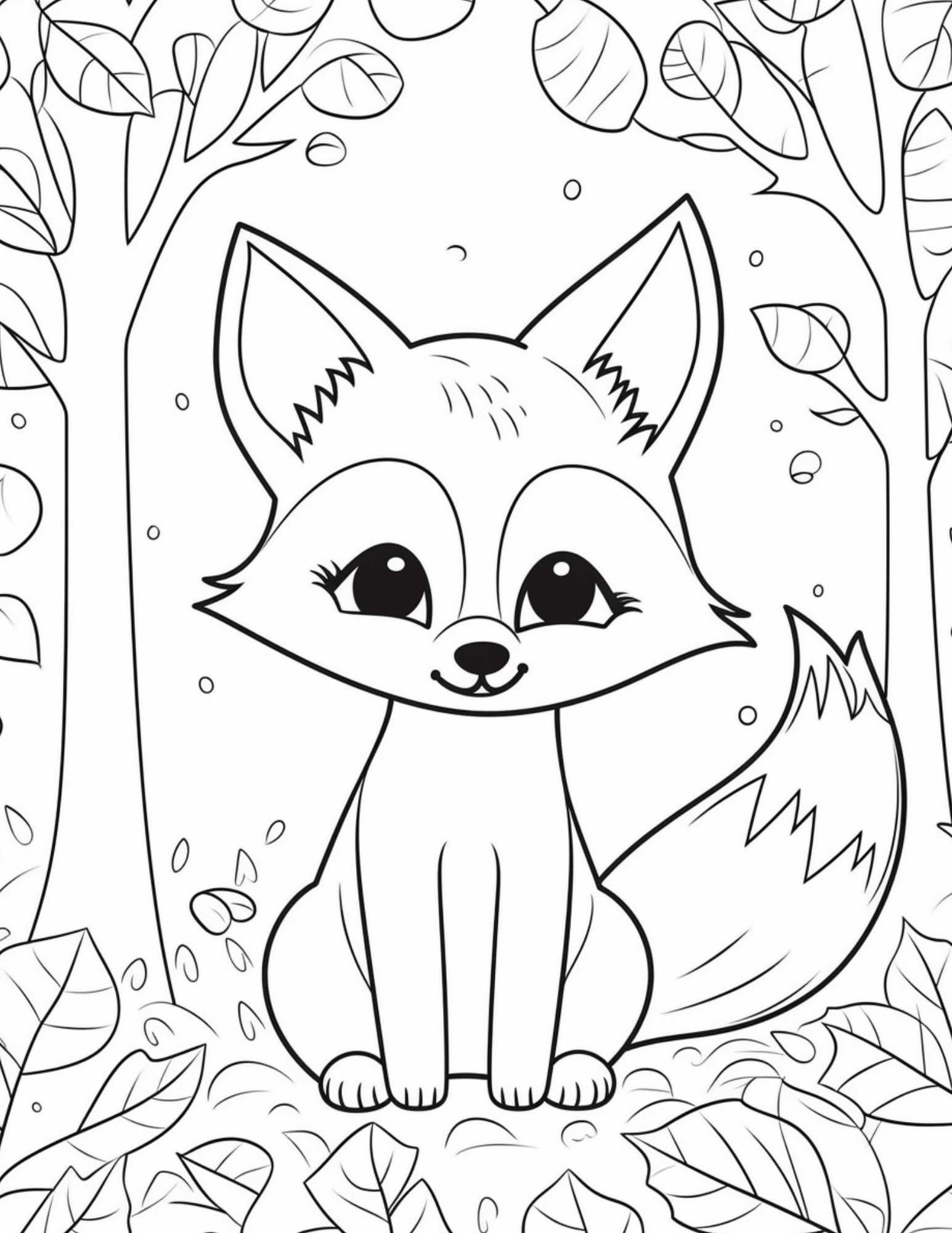 fox coloring pages