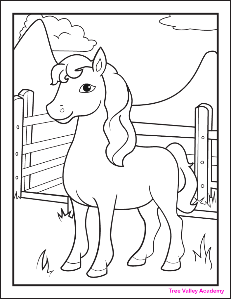 preschool farm animal coloring pages
