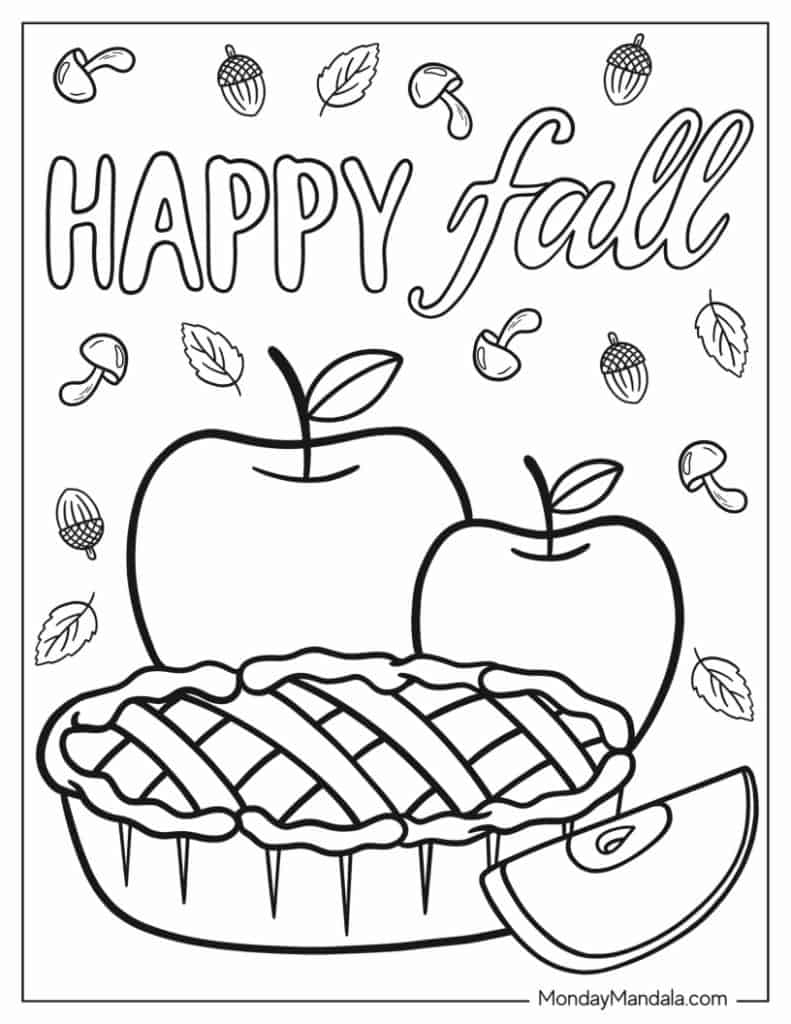 fall preschool coloring pages