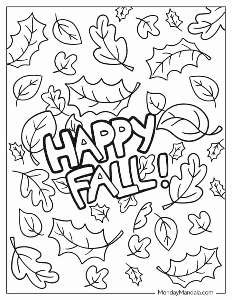 82 Autumn Fall Coloring Pages Free PDF Printables 