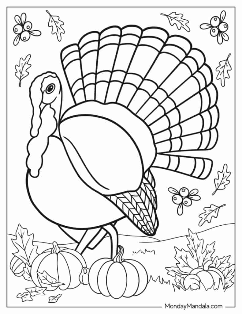 turkey coloring pages for preschoolers