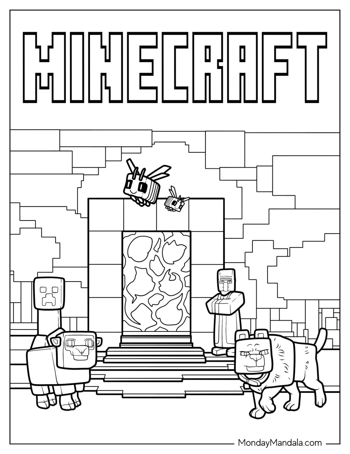 88 Minecraft Coloring Pages Free PDF Printables