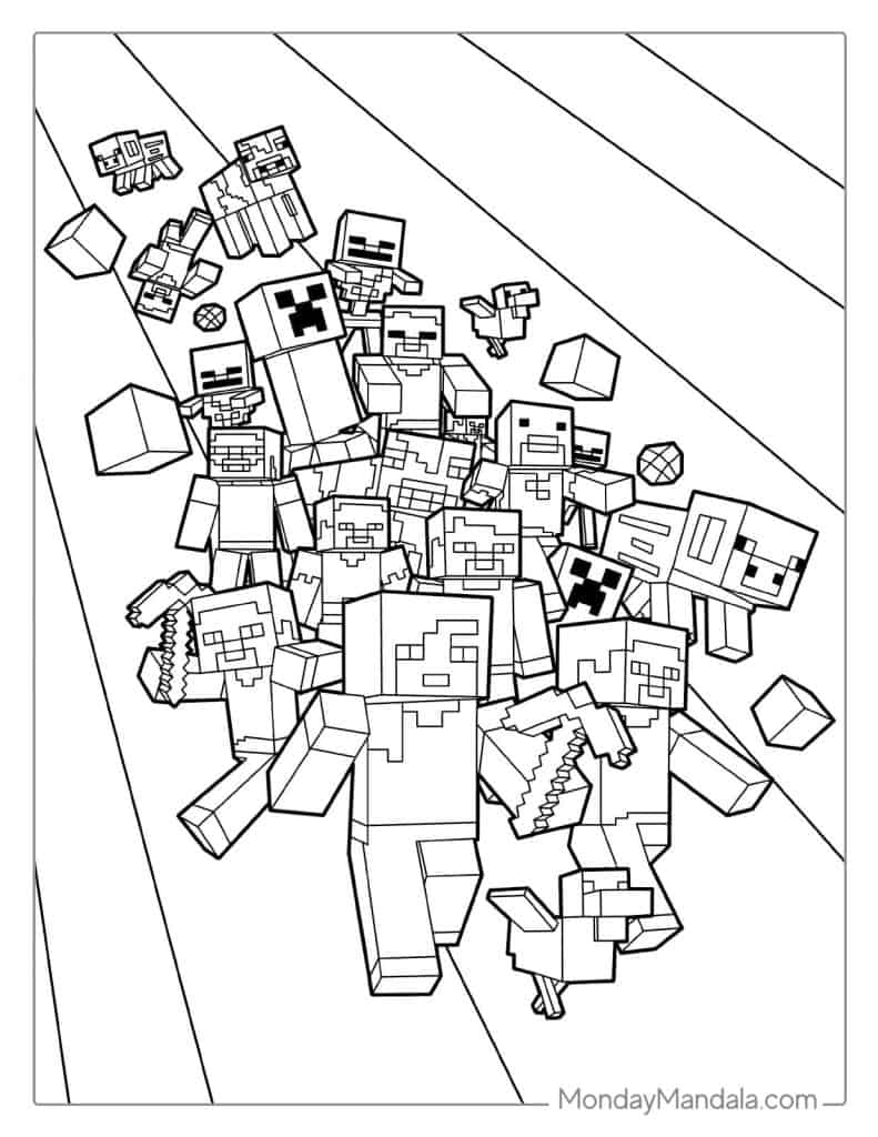 88 Minecraft Coloring Pages Free PDF Printables