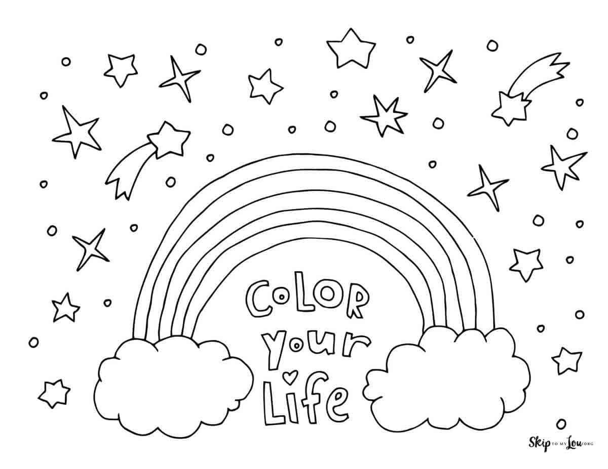 rainbow coloring pages for preschoolers