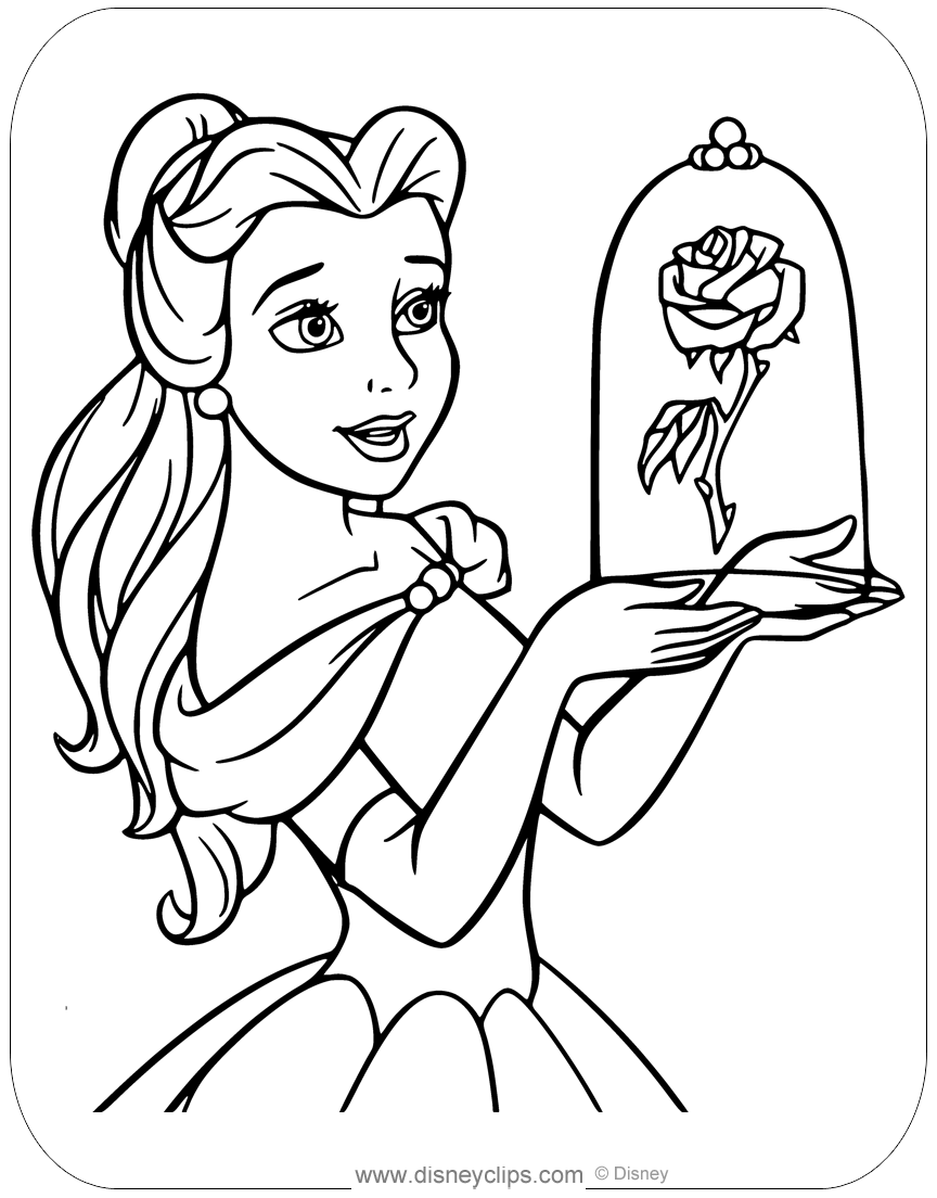 93 Printable Beauty And The Beast Coloring Pages Disneyclips