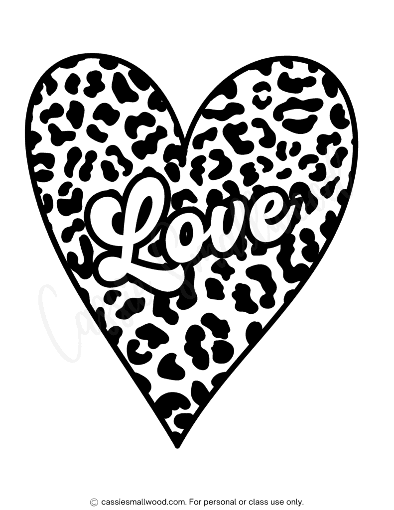 heart coloring page
