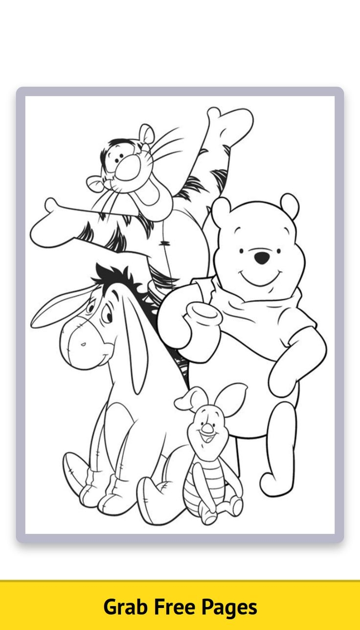 Adorable Winnie The Pooh Coloring Pages Free Printable 