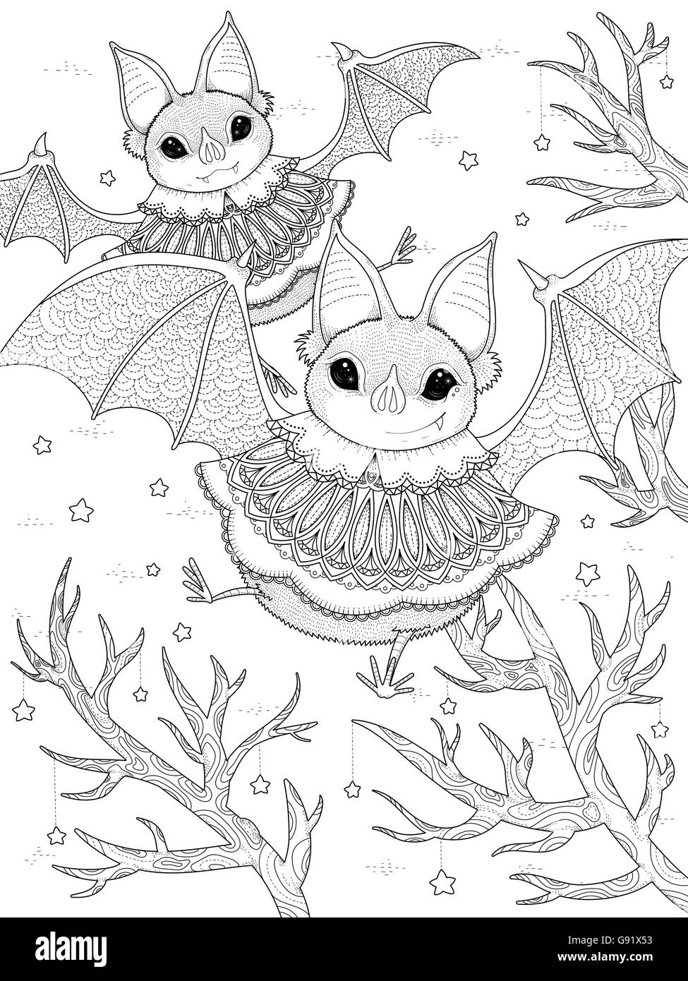 bat coloring page
