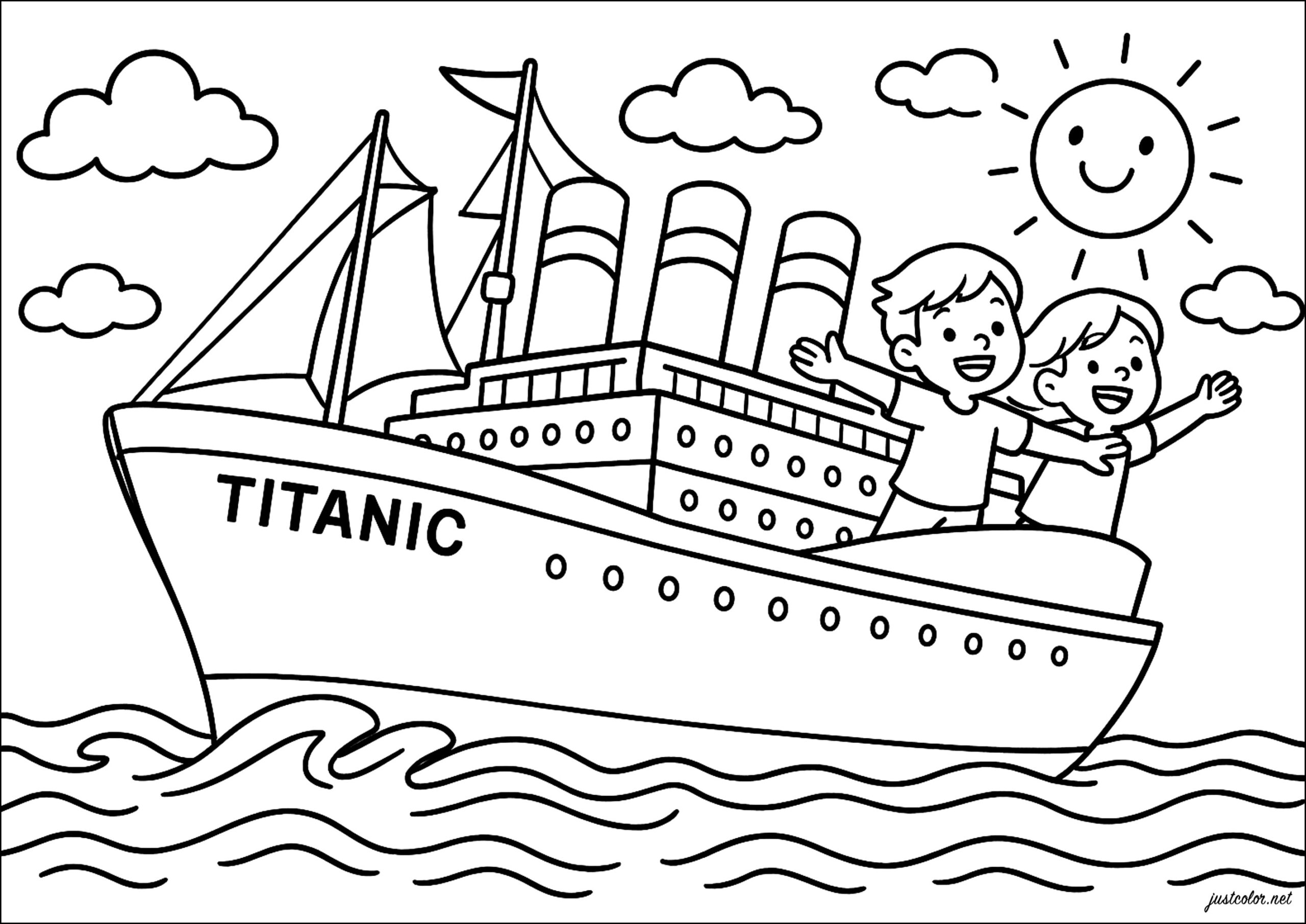 titanic coloring pages