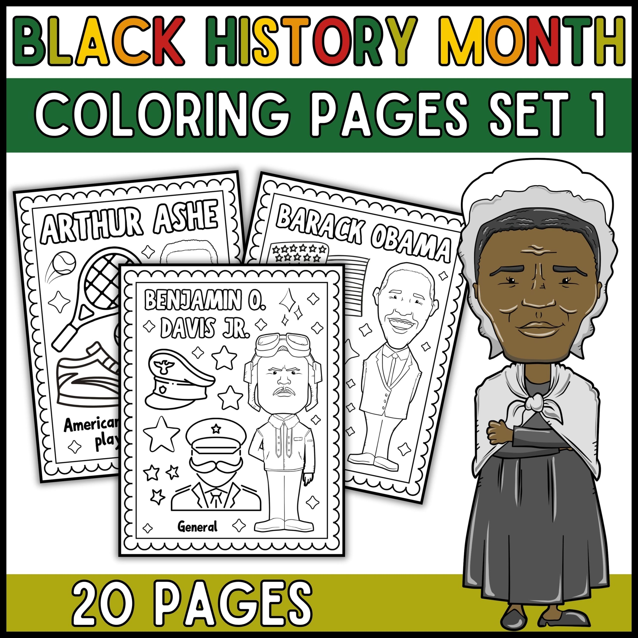 African American Leaders Coloring Pages Black History Month Coloring Sheets Set1 Made By Teachers