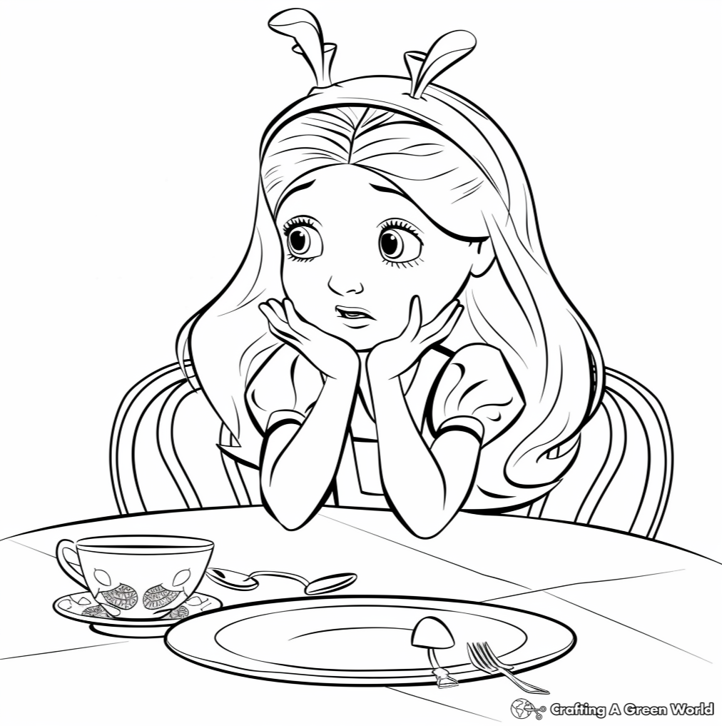 Alice In Wonderland Coloring Pages Free Printable Alice In Wonderland Coloring Pages Free Printable