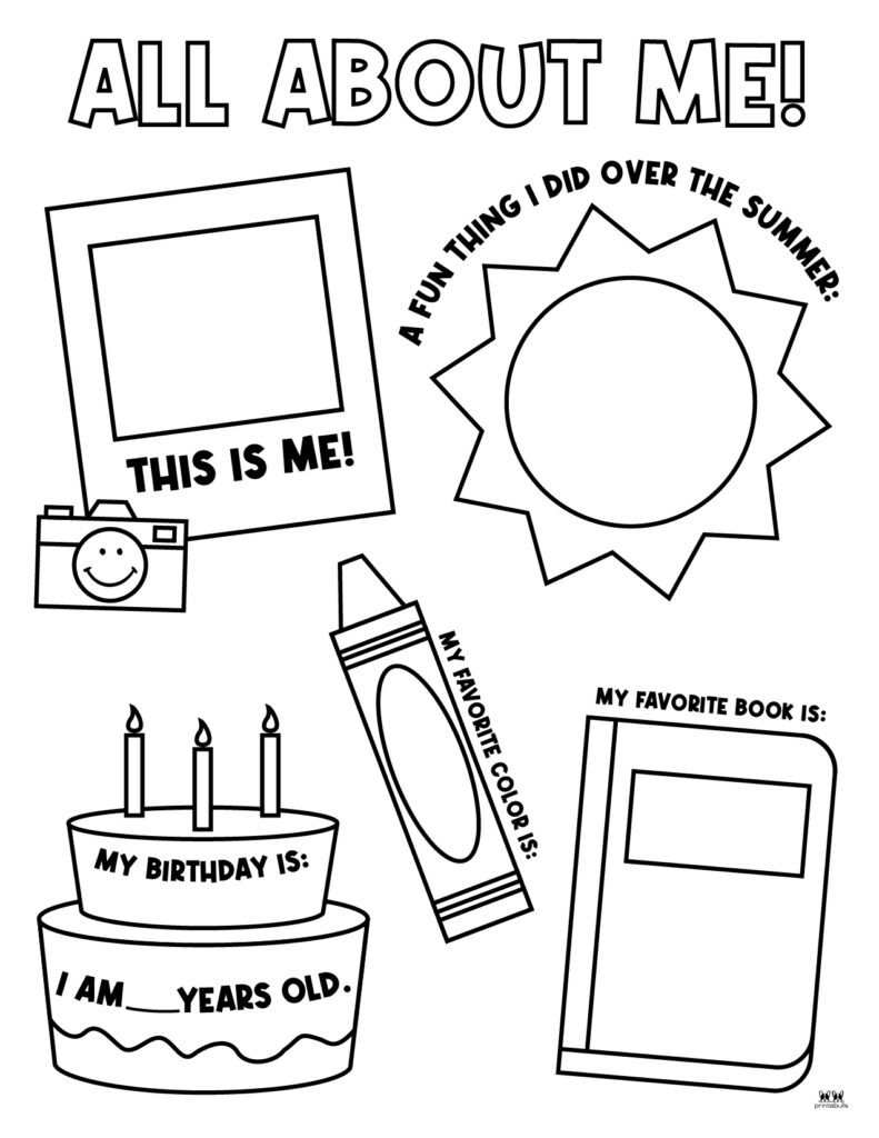 all about me preschool coloring pages