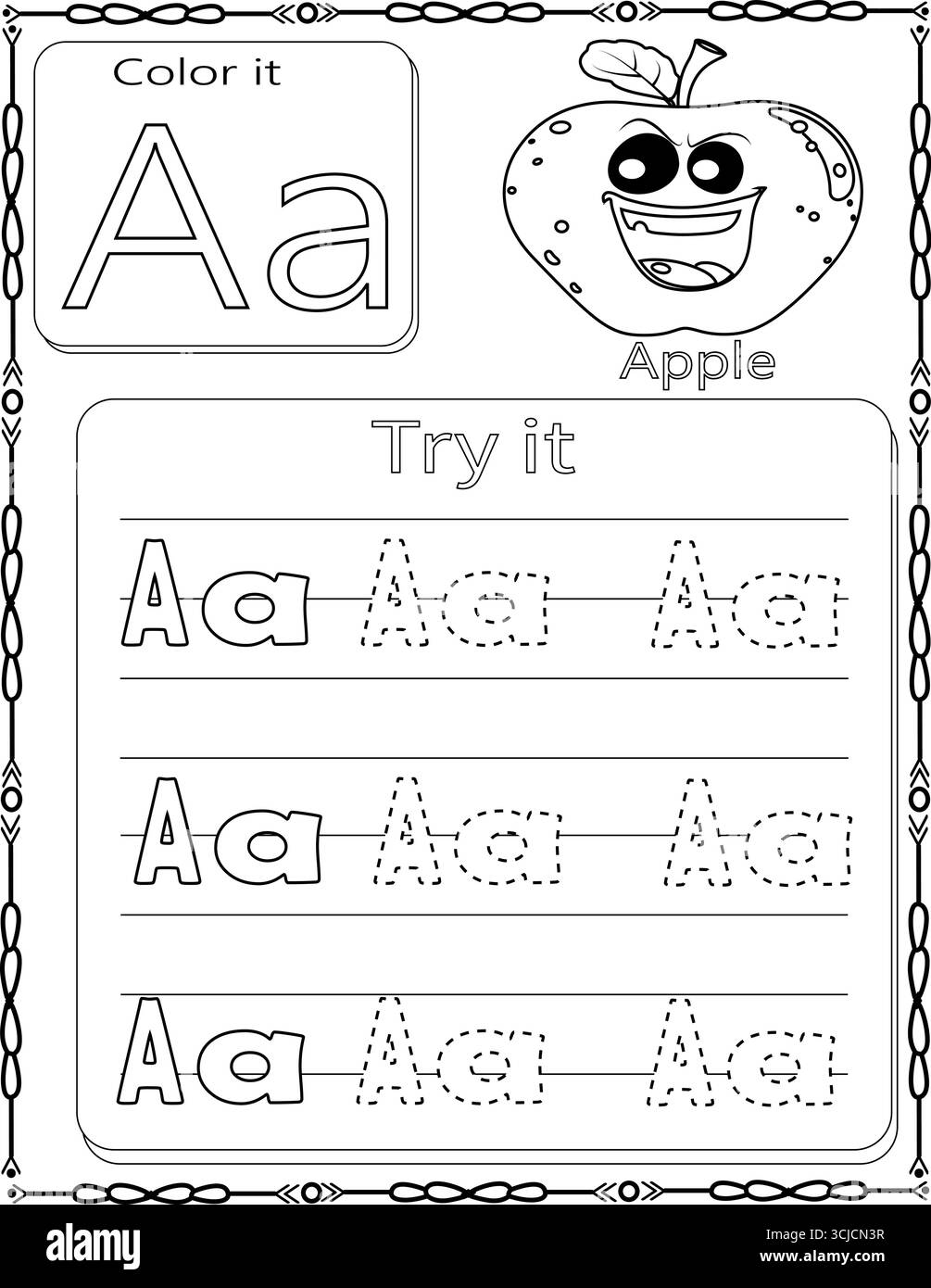 alphabet coloring pages preschool