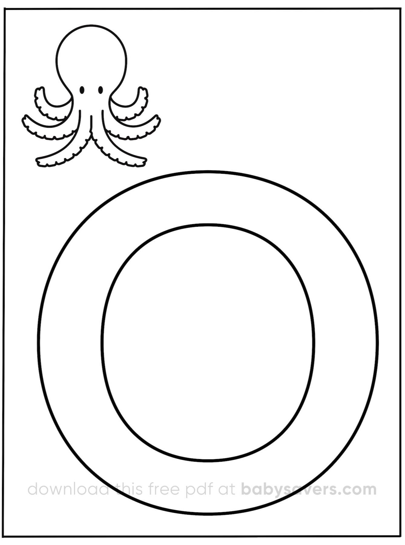 letter o coloring pages preschool