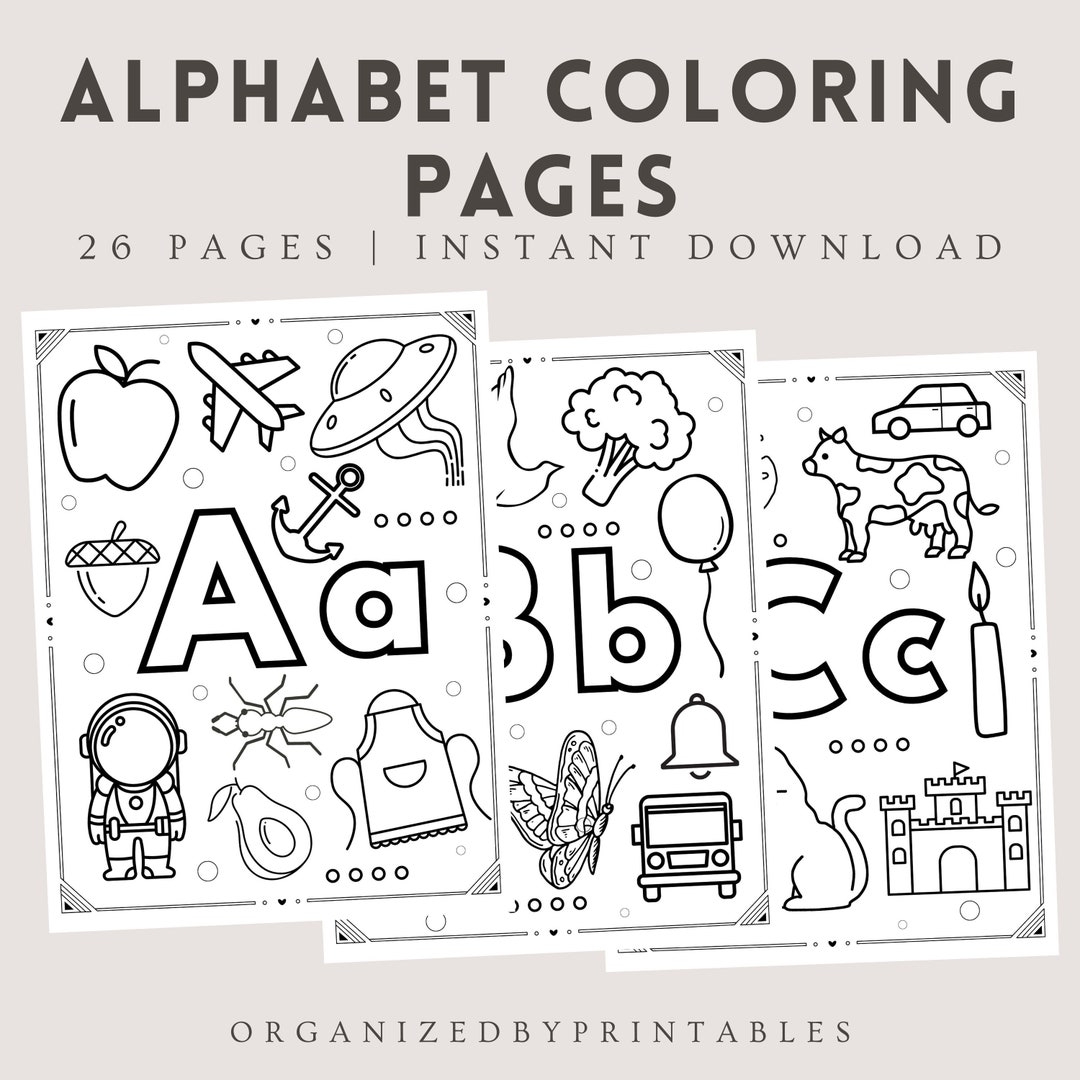preschool alphabet coloring pages