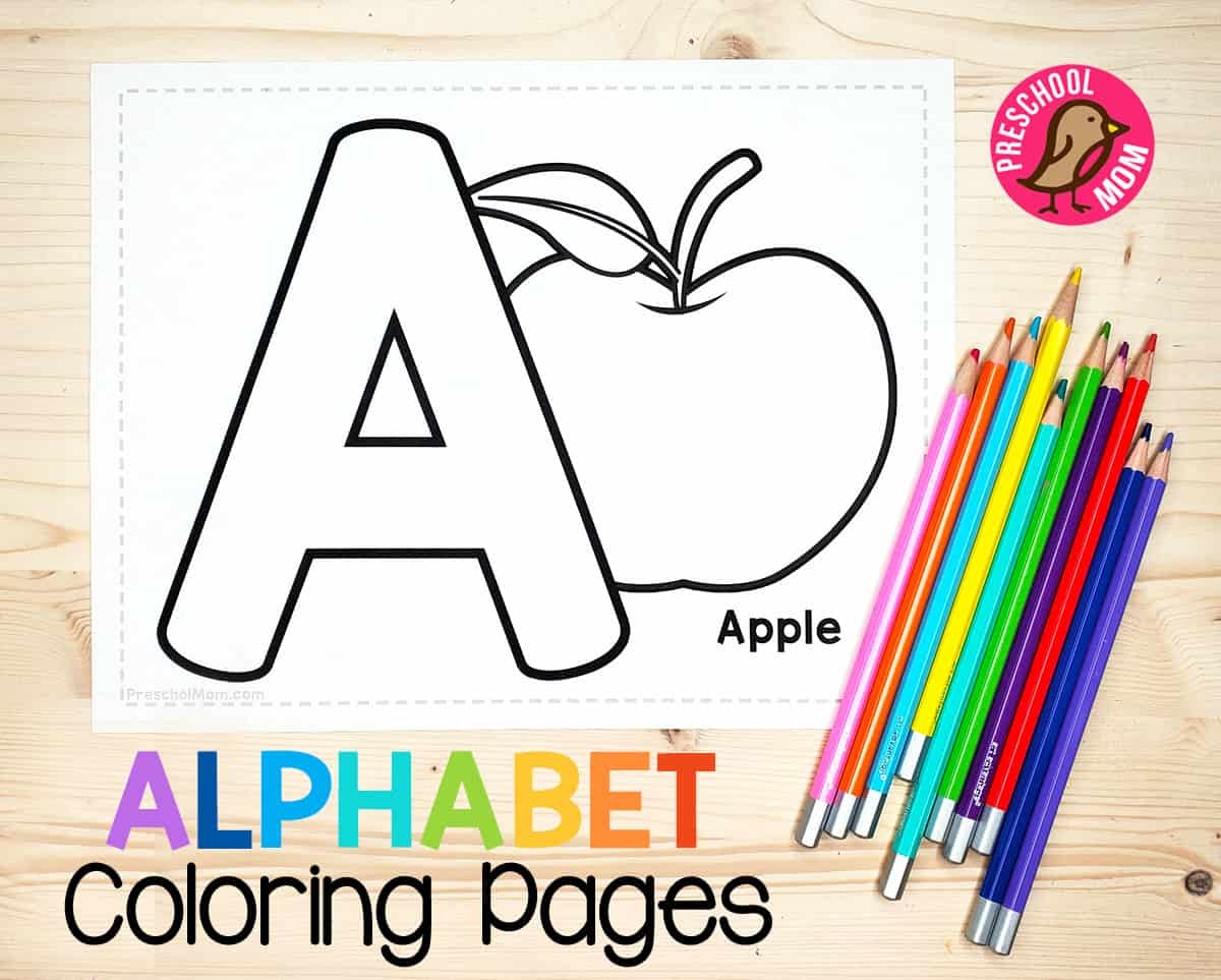 Alphabet Coloring Pages Preschool Mom