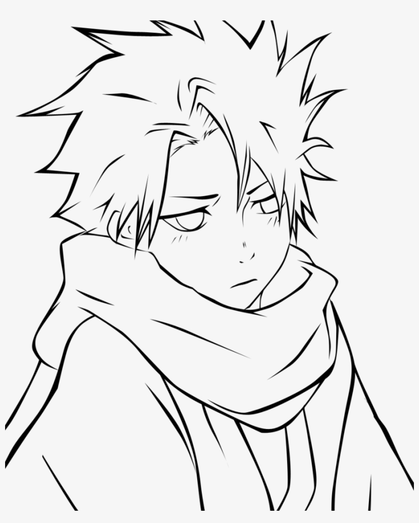anime guy coloring pages