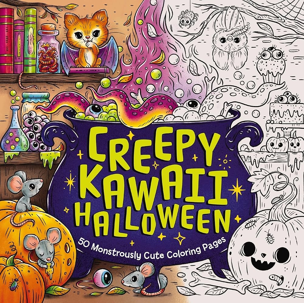 Amazon Creepy Kawaii Halloween 50 Monstrously Cute Coloring Pages 9781400350636 Editors Of Cider Mill Press Jarzabek Ela Books