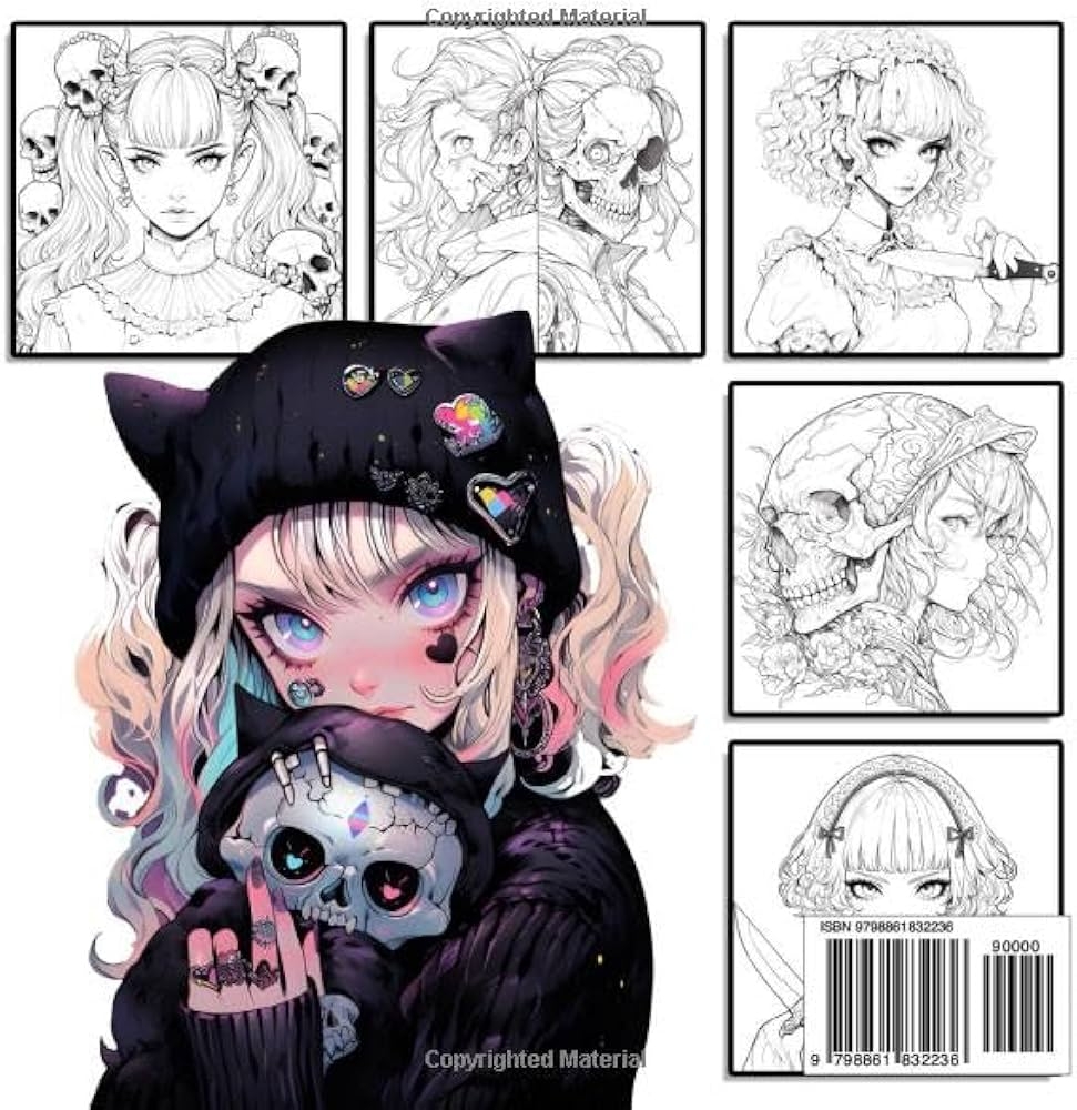 Amazon Manga Coloring Book Horror Girls For Teens And Adults Dive Into The Enchanting Realm Of Japanese Anime Fashion Colouring Pages Showcasing Cute Creative Artwork Suitable For All Age Groups 9798861832236 