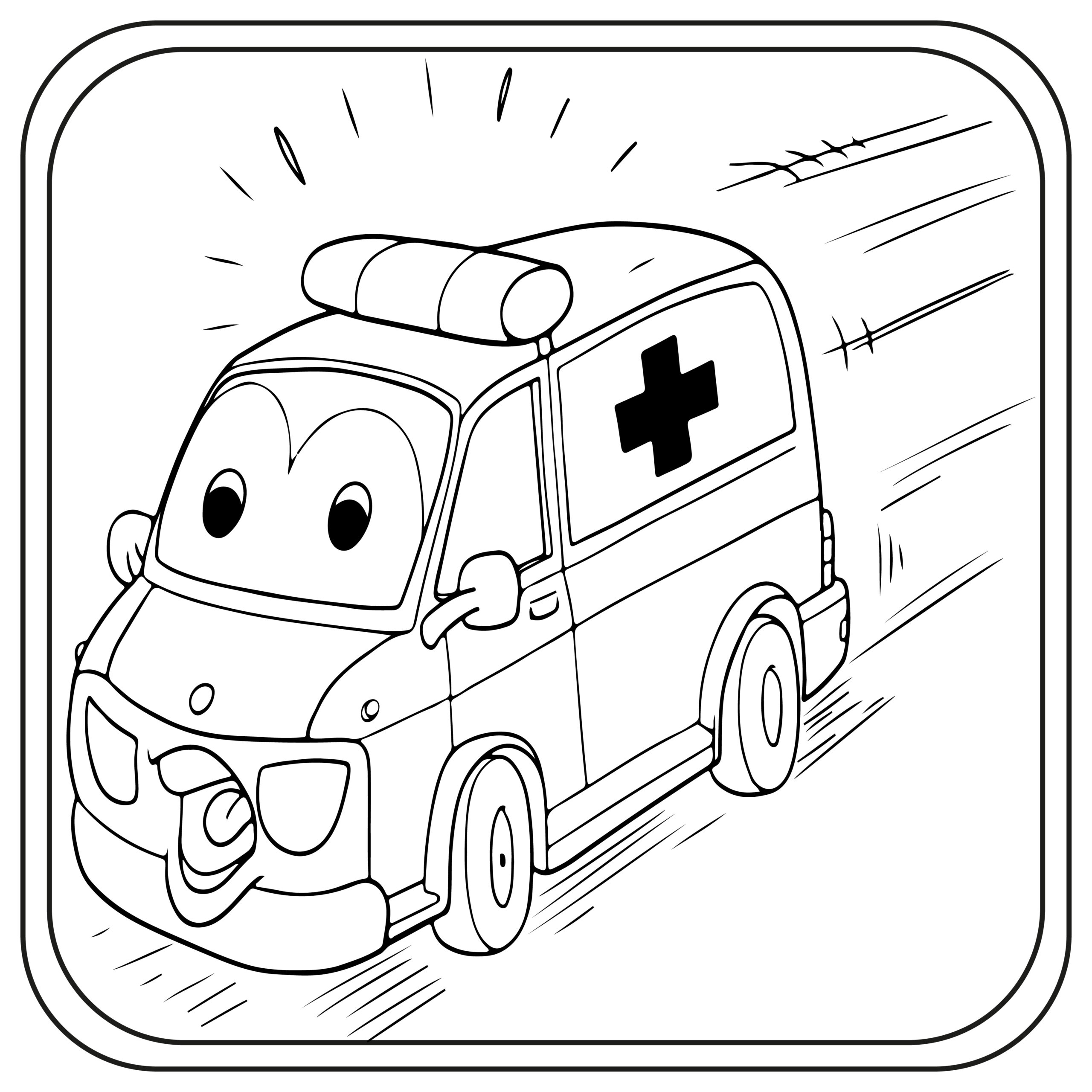 Ambulance Coloring Pages Preschool Kindergarten First Grade Made By Teachers